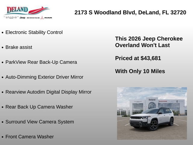 New 2026 Jeep Cherokee Overland w/ Advanced Pro Tech Group AWD/4WD image 23