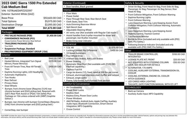 Used 2023 GMC Sierra 1500 Pro w/ Pro Value Package AWD/4WD image 33