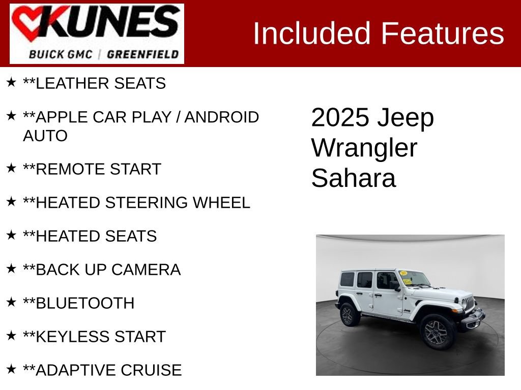 Used 2025 Jeep Wrangler Unlimited Sahara AWD/4WD image 2