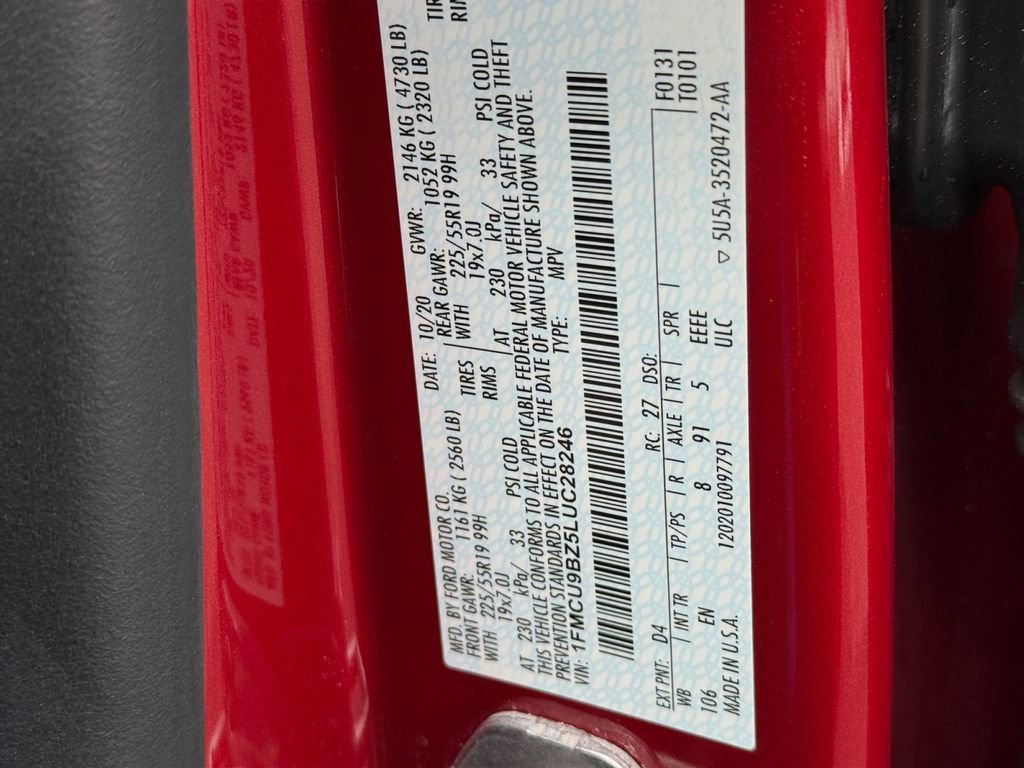 Used 2020 Ford Escape SE Sport image 27