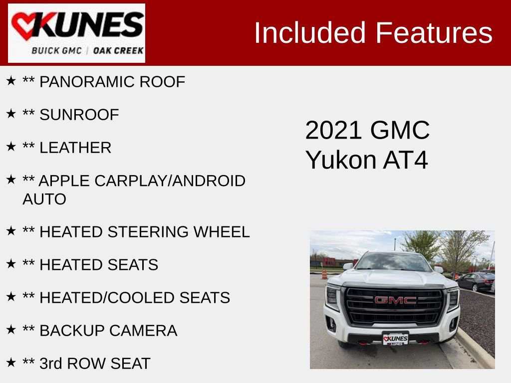 Used 2021 GMC Yukon AT4 w/ AT4 Premium Package AWD/4WD image 2