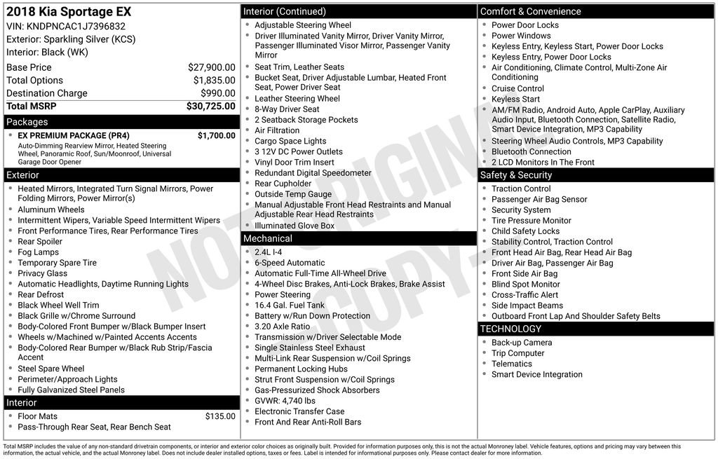 Used 2018 Kia Sportage EX w/ EX Premium Package image 11