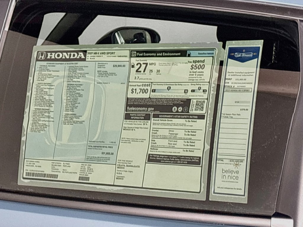 New 2027 Honda HR-V Sport image 23