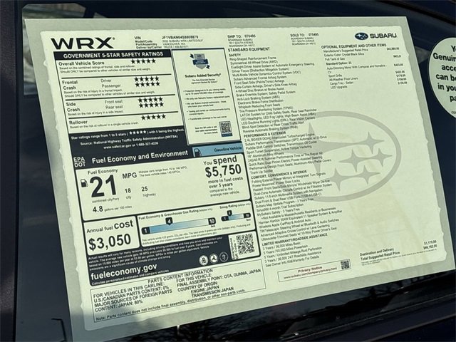 New 2025 Subaru WRX Limited image 31