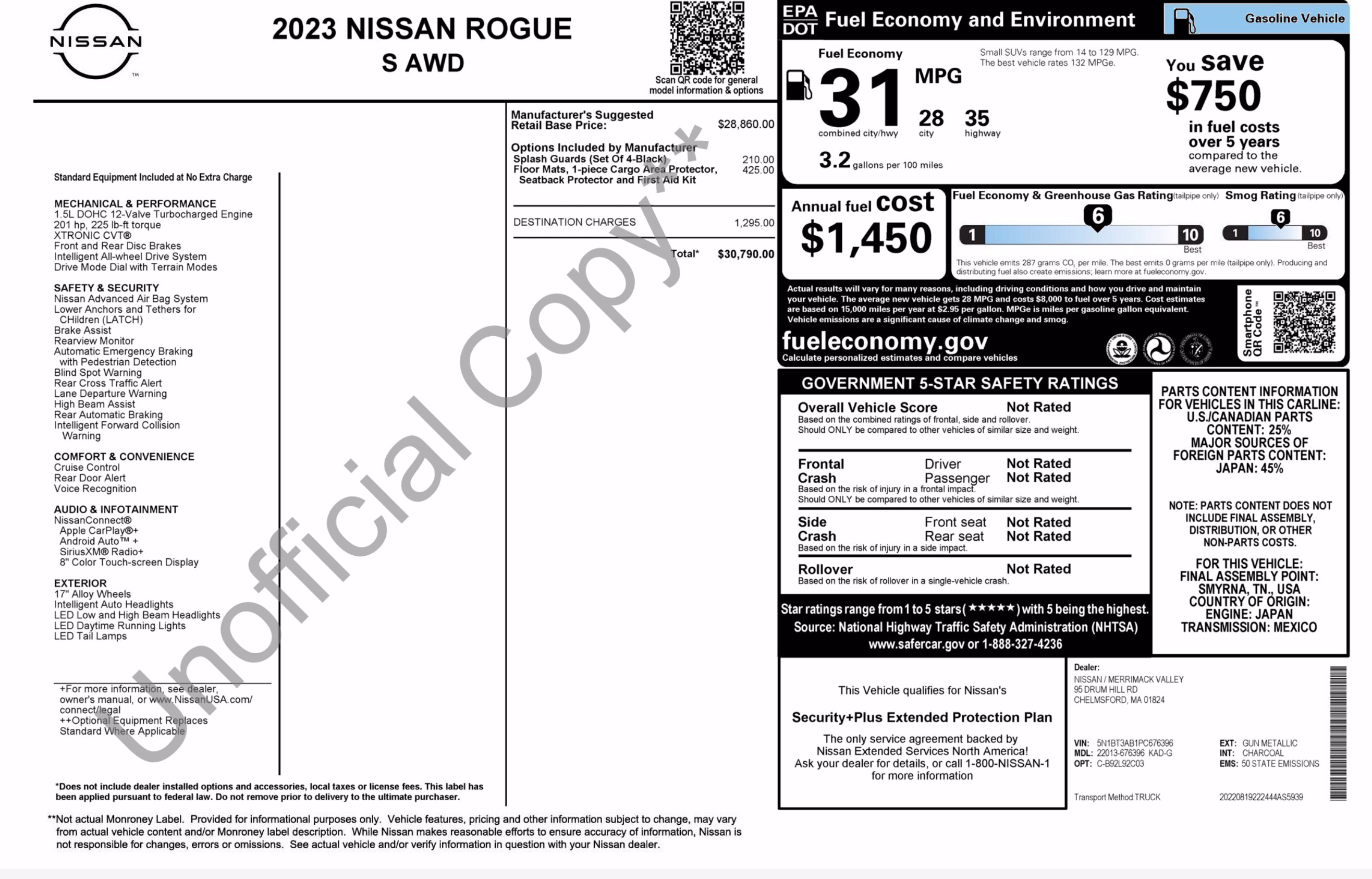 Used 2023 Nissan Rogue S AWD/4WD image 2