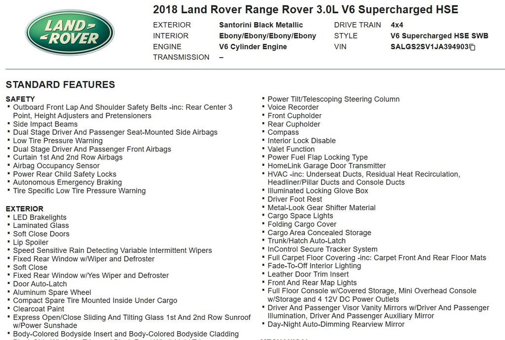 Used 2018 Land Rover Range Rover HSE AWD/4WD image 18
