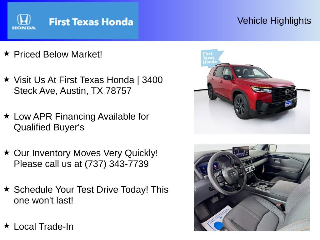 New 2026 Honda Pilot Sport image 5