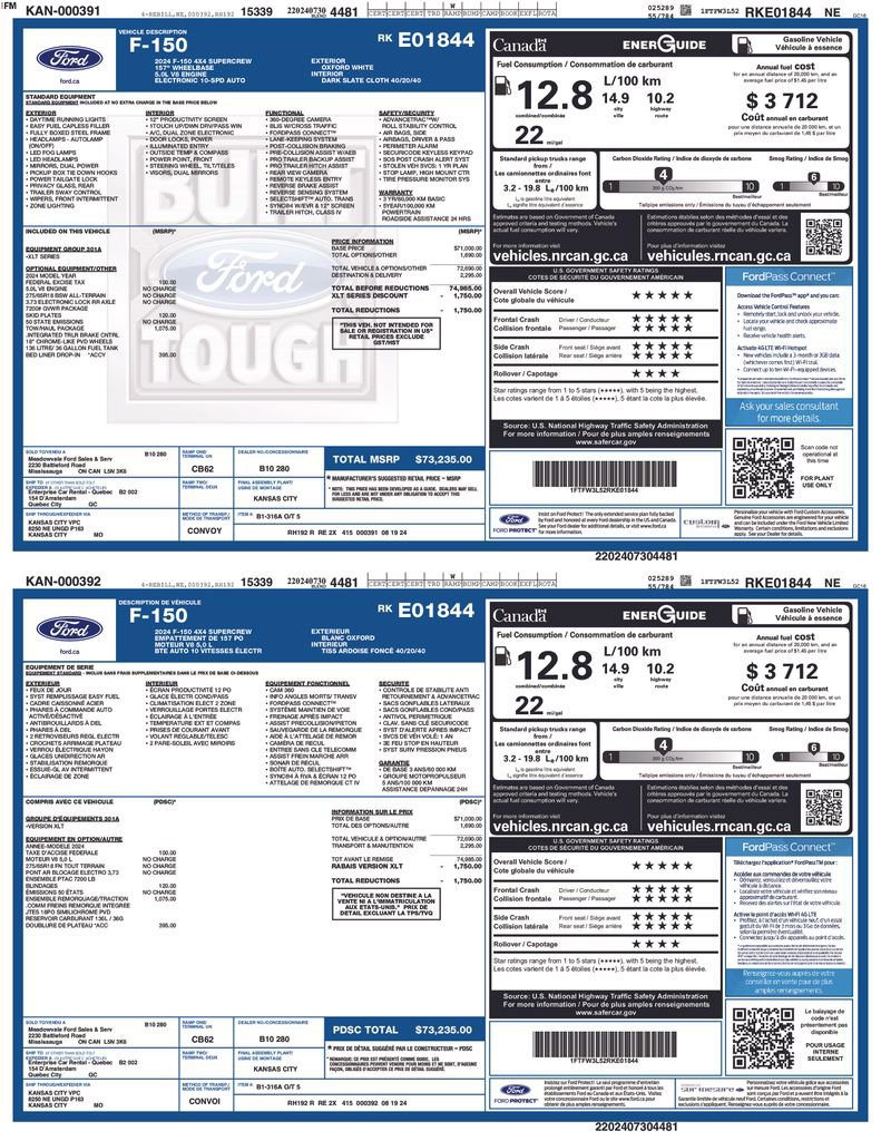 Used 2024 Ford F150 XLT w/ Tow/Haul Package image 7