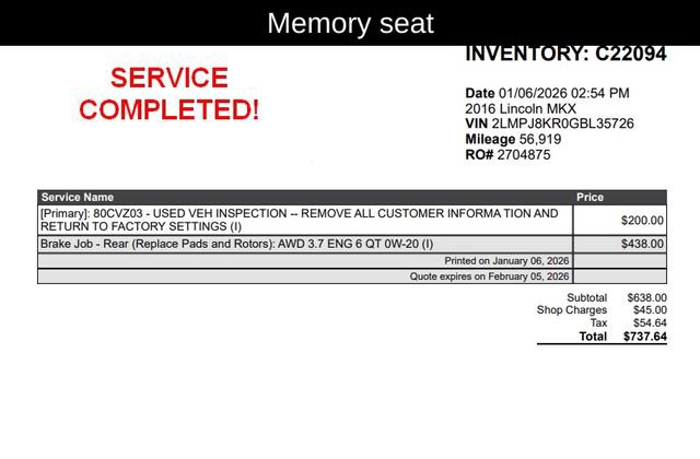 Used 2016 Lincoln MKX Select w/ Climate Package image 13