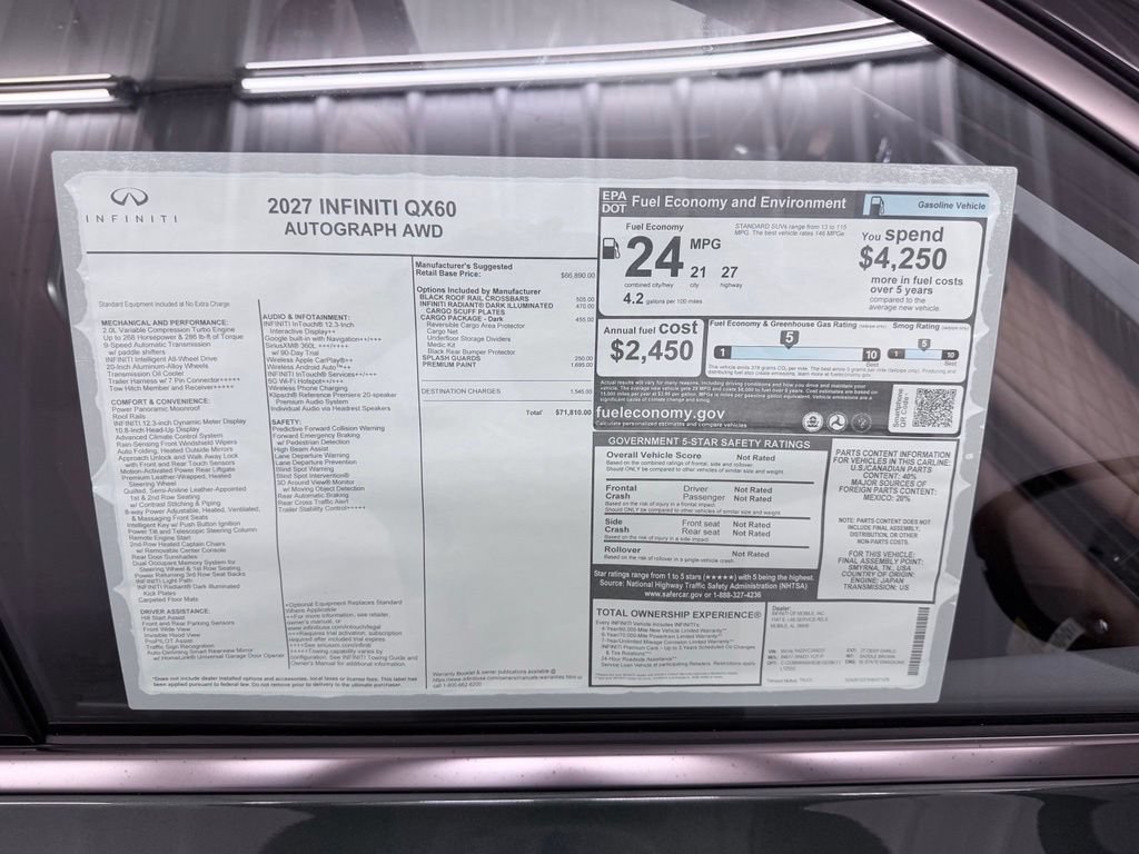 New 2027 INFINITI QX60 Autograph w/ Dark Cargo Package AWD/4WD image 51