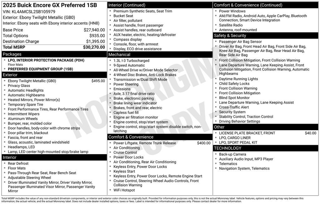 New 2025 Buick Encore GX Preferred image 25