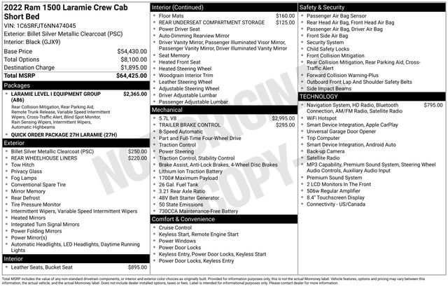 Used 2022 RAM 1500 Laramie AWD/4WD image 6