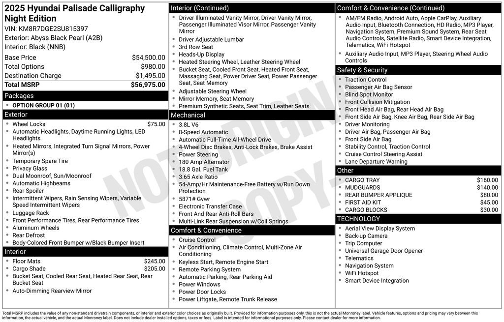 Used 2025 Hyundai Palisade Calligraphy image 35