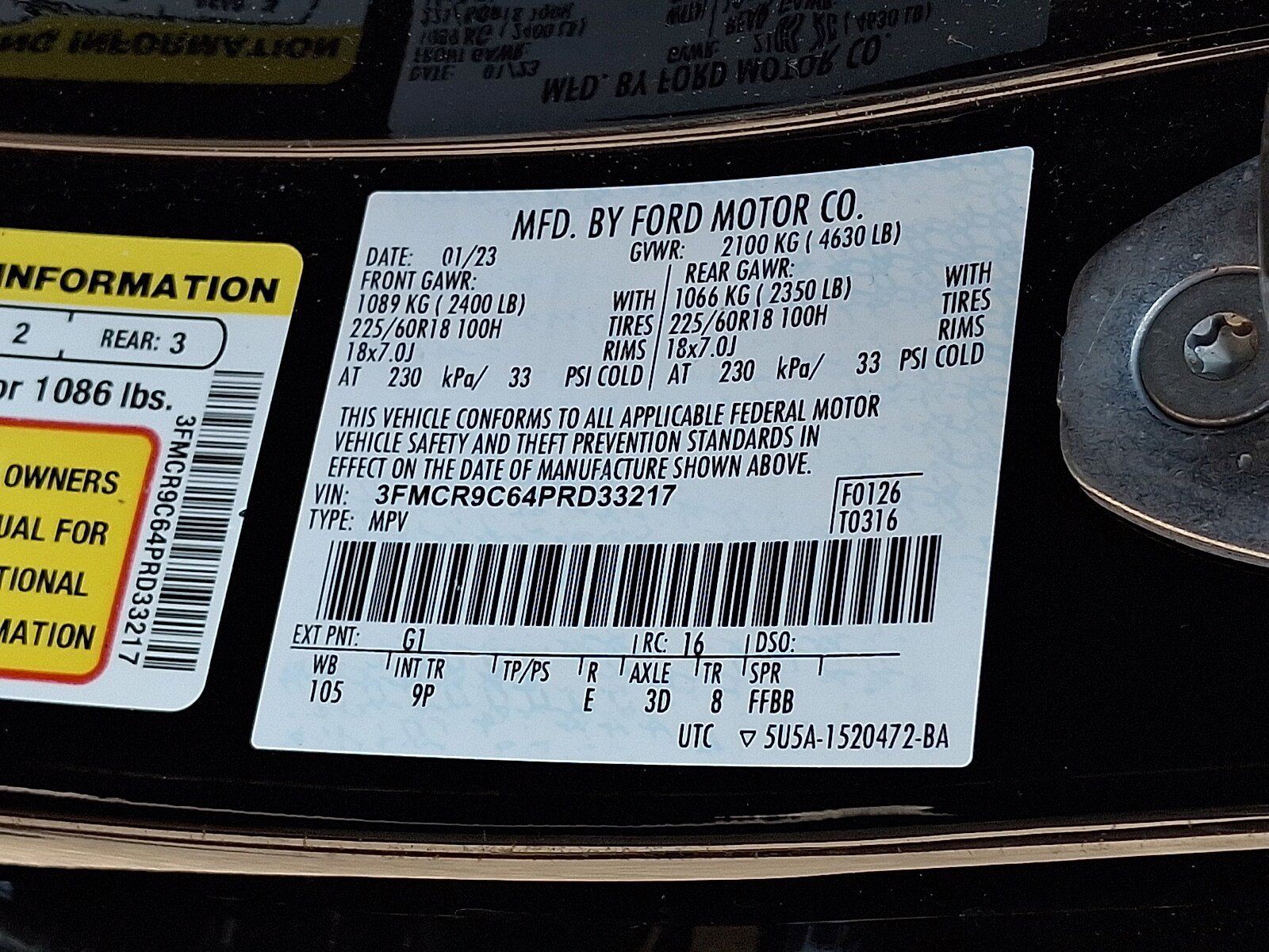 Certified 2023 Ford Bronco Sport Outer Banks AWD/4WD image 26