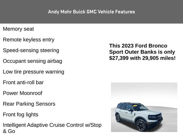 Used 2023 Ford Bronco Sport Outer Banks w/ Tech Package AWD/4WD image 12