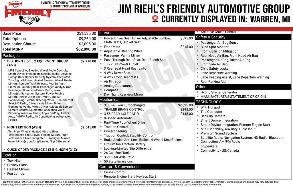 Used 2025 RAM 1500 Big Horn