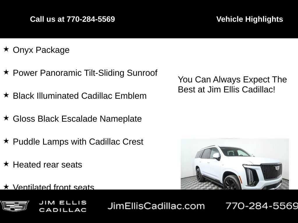 Used 2026 Cadillac Escalade Sport w/ LPO, ONYX Package AWD/4WD image 4