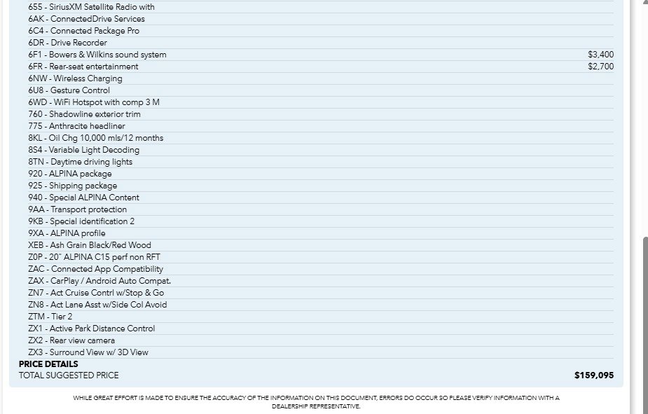 Used 2022 BMW ALPINA B7 xDrive w/ Luxury Rear Seating Package image 8