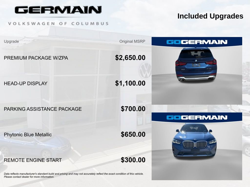 Used 2023 BMW X3 xDrive30i w/ Premium Package w/ZPA image 10