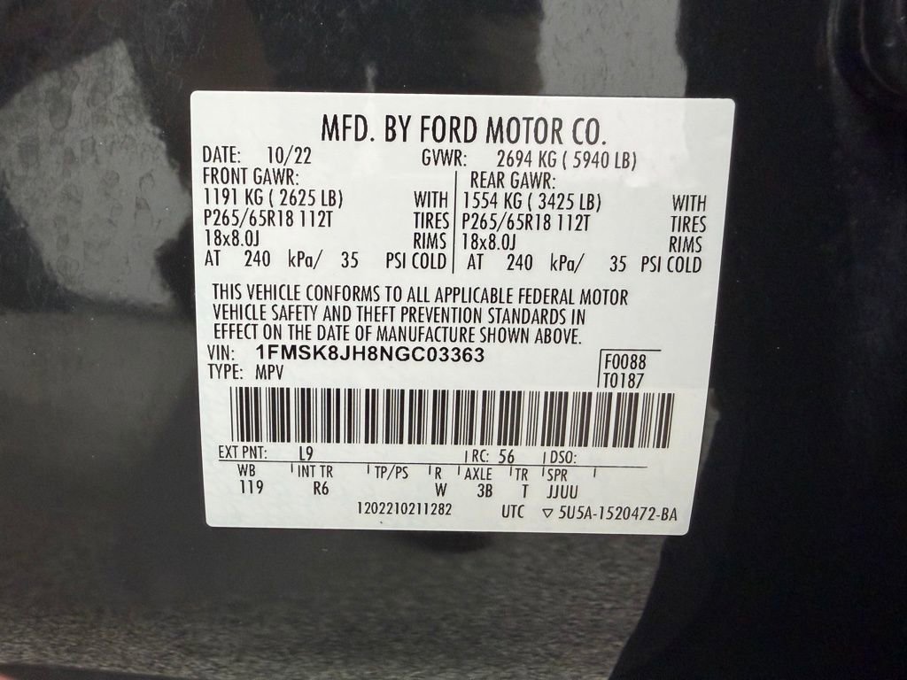 Used 2022 Ford Explorer Timberline AWD/4WD image 48