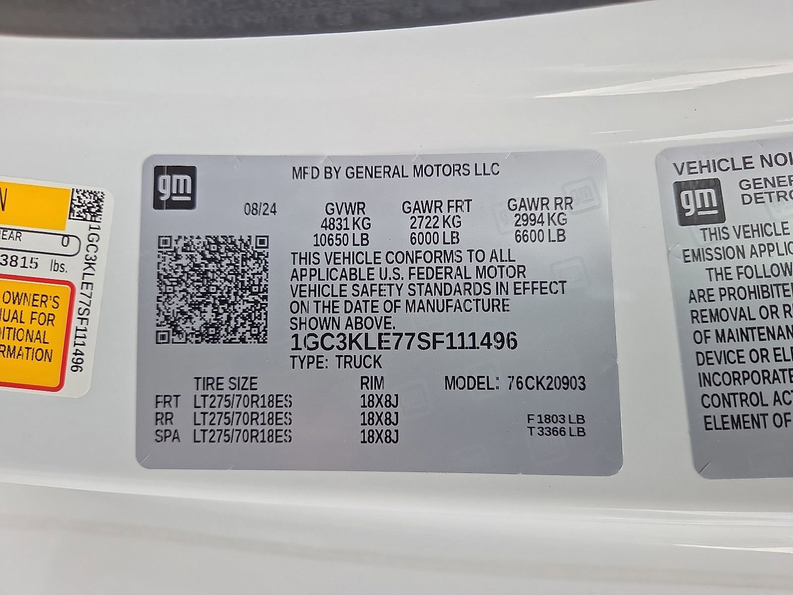 New 2025 Chevrolet Silverado 2500 W/T w/ WT/CX Safety Package image 10