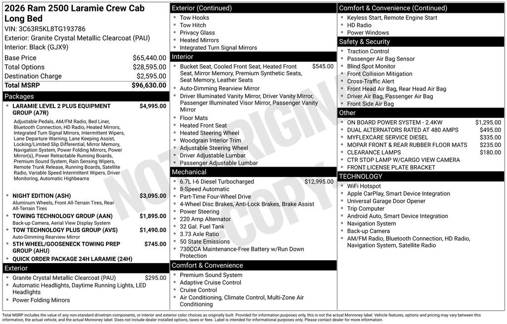 New 2026 RAM 2500 Laramie AWD/4WD image 6
