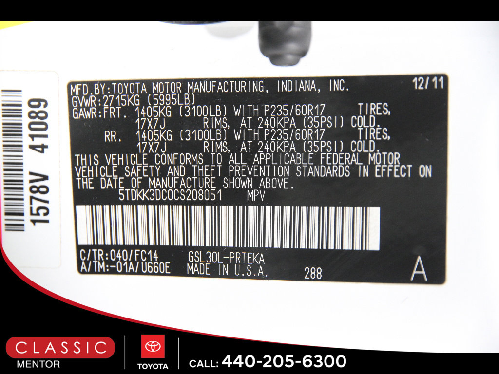 Used 2012 Toyota Sienna LE w/ Towing Pkg image 22