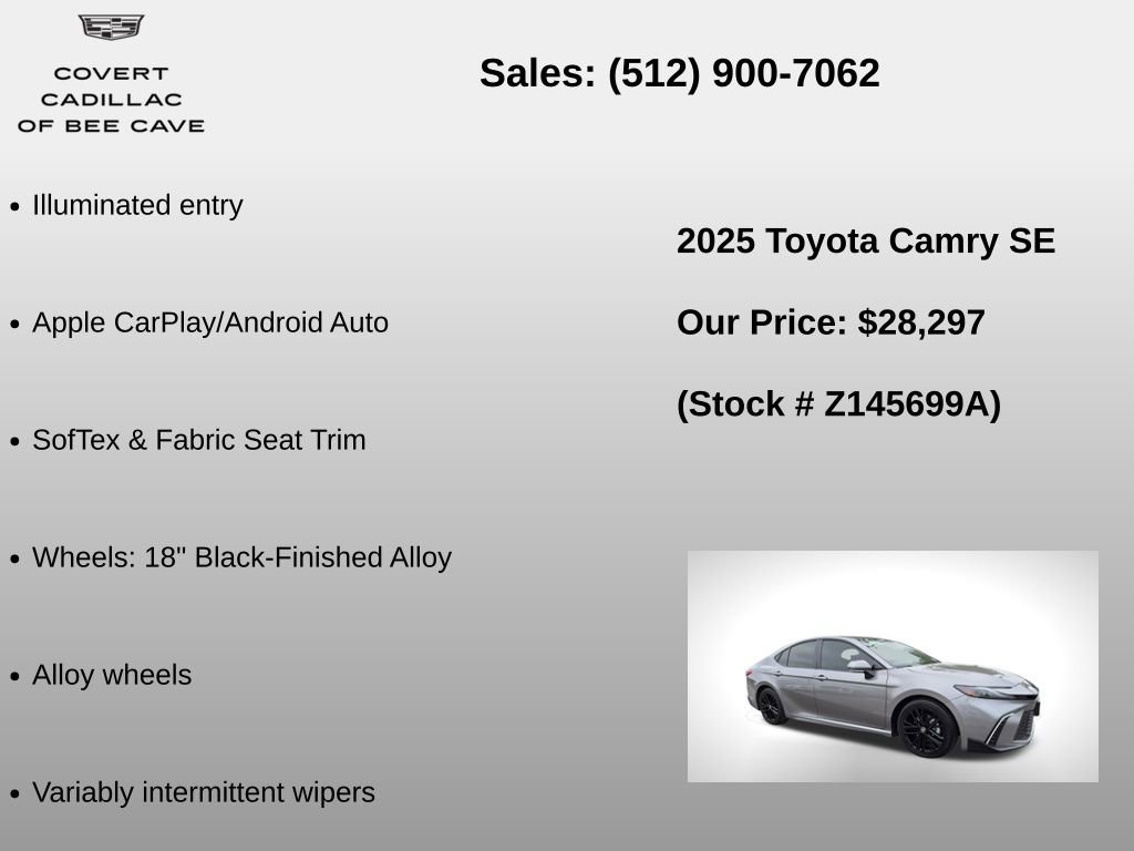 Used 2025 Toyota Camry SE w/ Convenience Package image 12