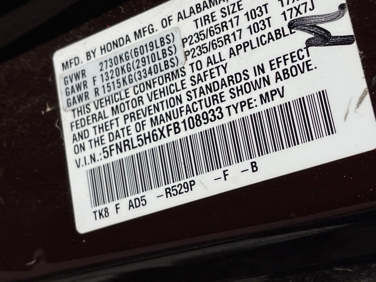 Used 2015 Honda Odyssey EX-L image 12