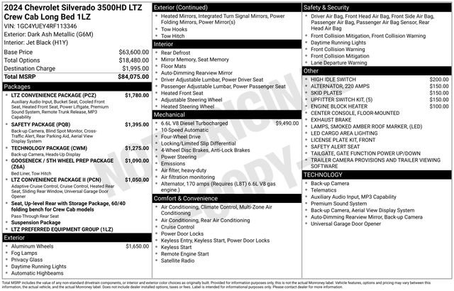 Used 2024 Chevrolet Silverado 3500 LTZ w/ LTZ Convenience Package AWD/4WD image 16