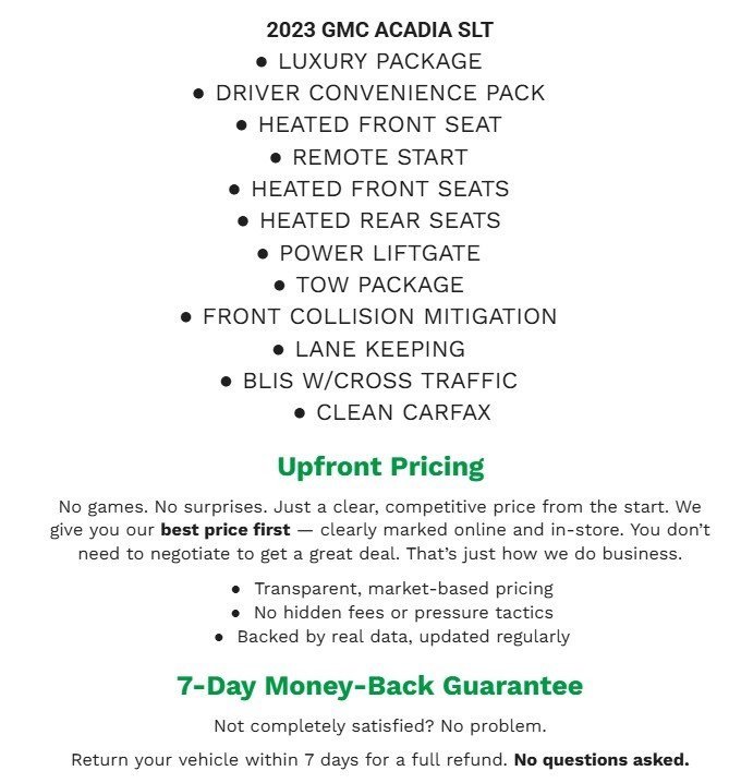 Used 2023 GMC Acadia SLT w/ Preferred Package image 2