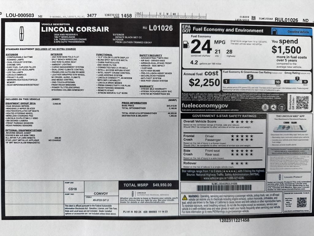 Used 2024 Lincoln Corsair Reserve AWD/4WD image 28