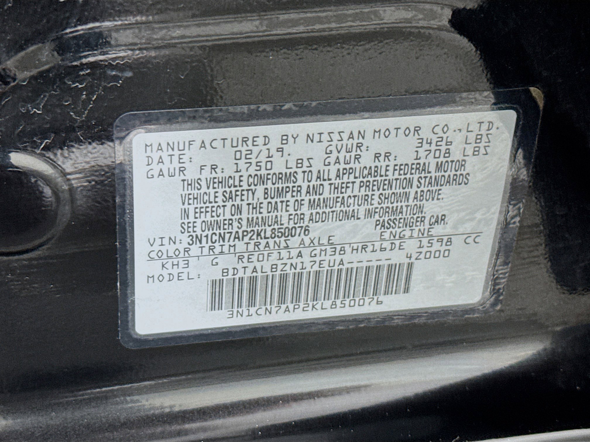 Used 2019 Nissan Versa SV image 38