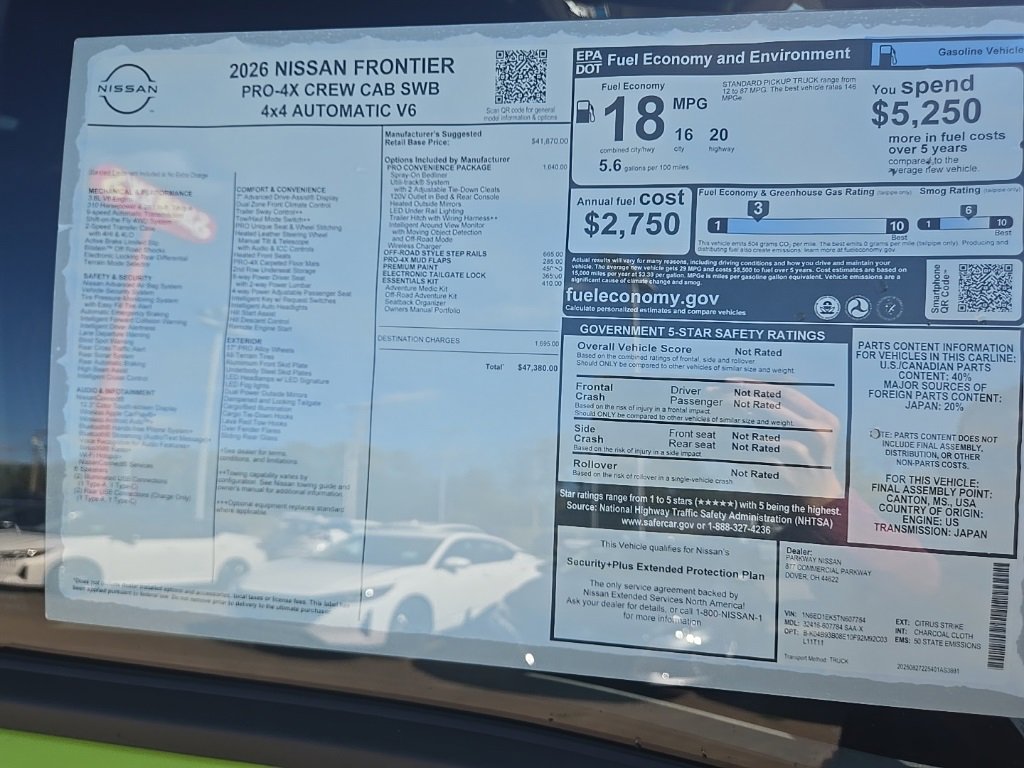 New 2026 Nissan Frontier PRO-4X w/ Pro-4x Convenience Package image 41