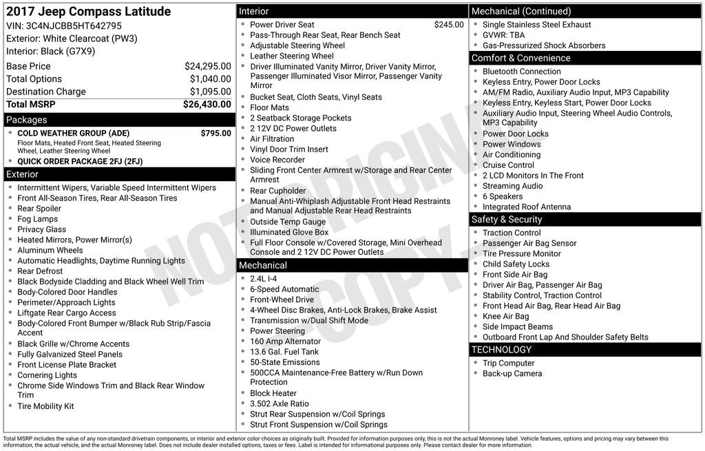 Used 2017 Jeep Compass Latitude w/ Cold Weather Group image 5