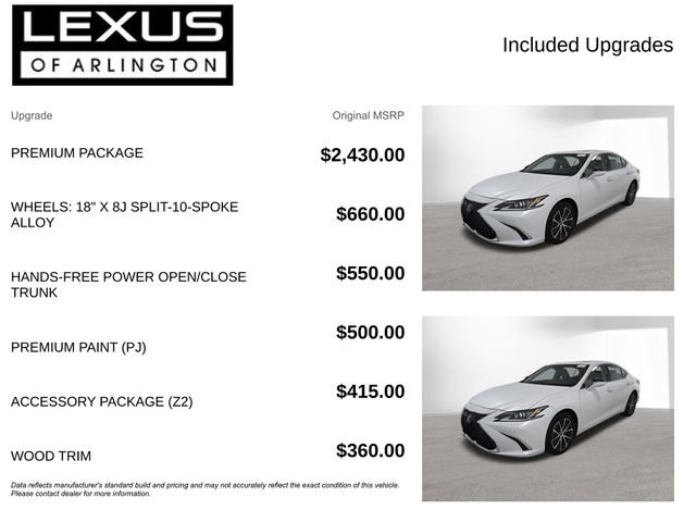 Certified 2024 Lexus ES 250 w/ Premium Package AWD/4WD image 4