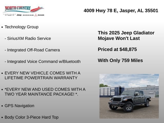 Used 2025 Jeep Gladiator Mojave w/ Convenience Group AWD/4WD image 30