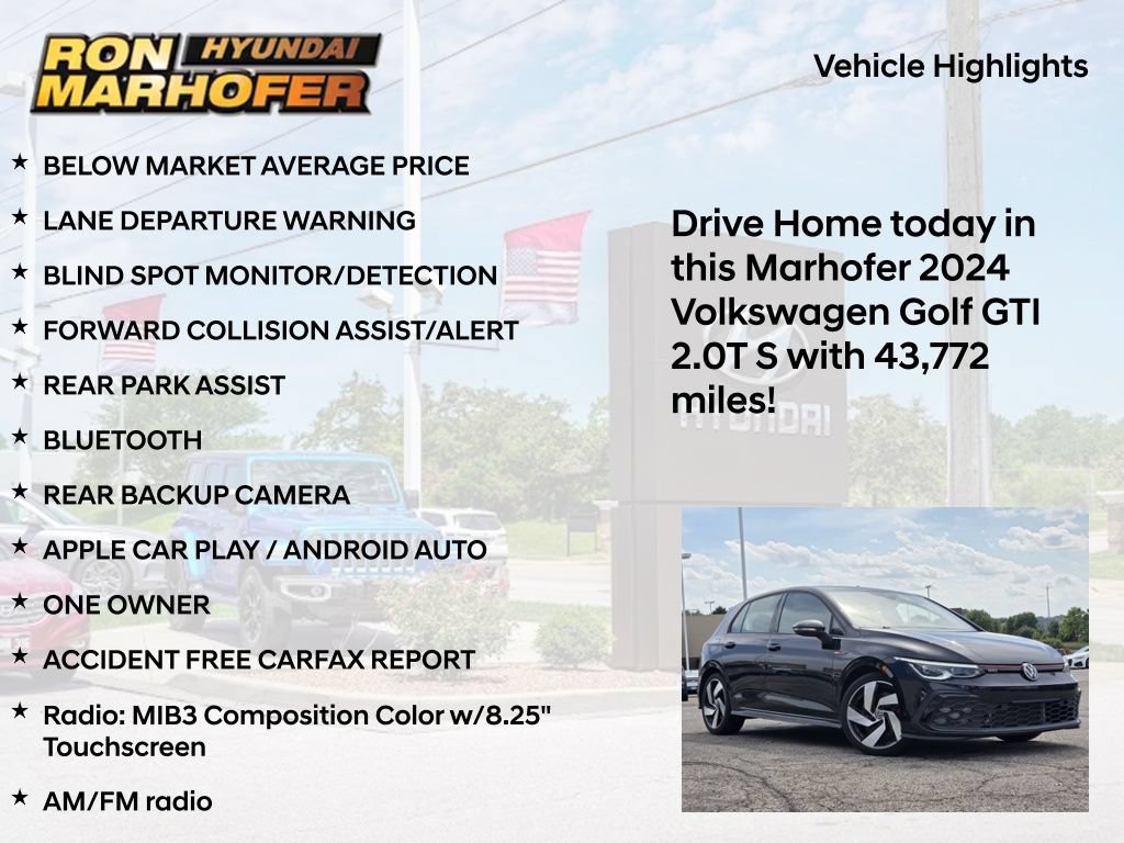 Used 2024 Volkswagen GTI S FWD image 13