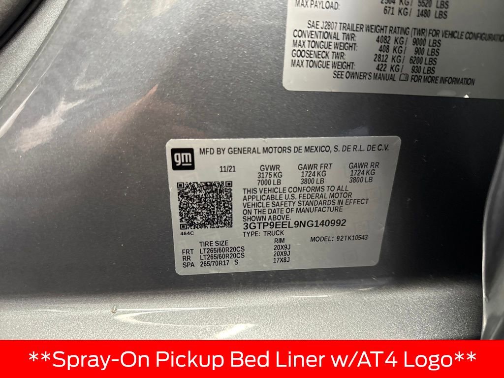 Used 2022 GMC Sierra 1500 AT4 w/ AT4 Premium Package AWD/4WD image 29
