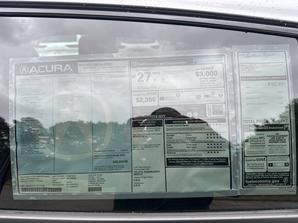 New 2026 Acura ADX A-Spec AWD/4WD image 20