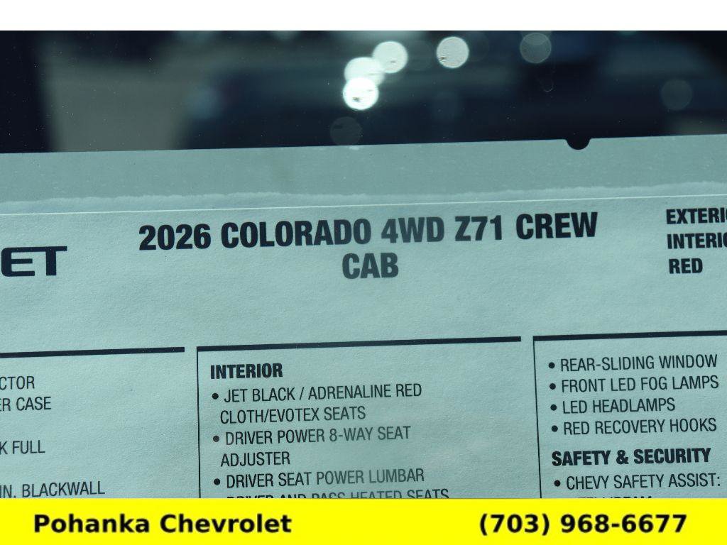 New 2026 Chevrolet Colorado Z71 AWD/4WD image 21