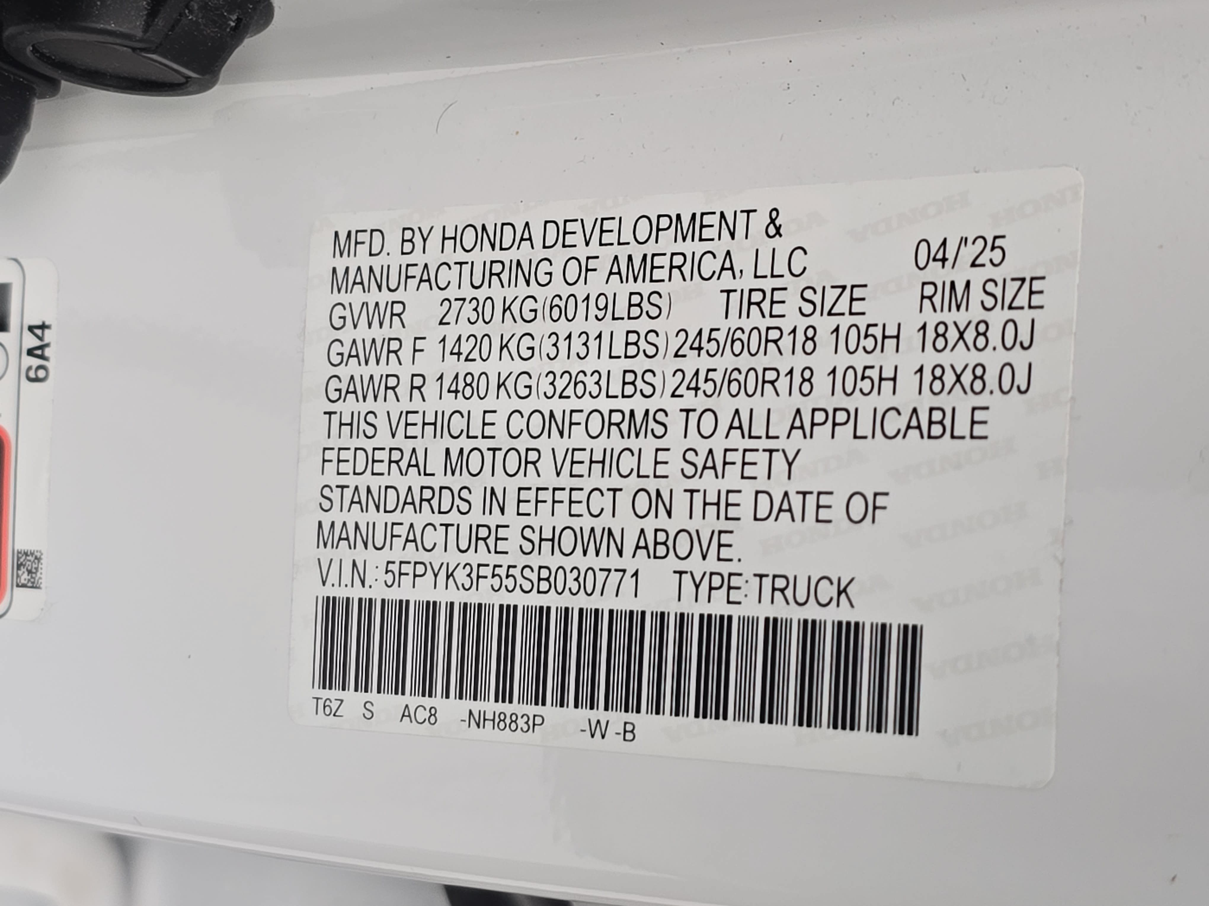 Used 2025 Honda Ridgeline RTL image 35