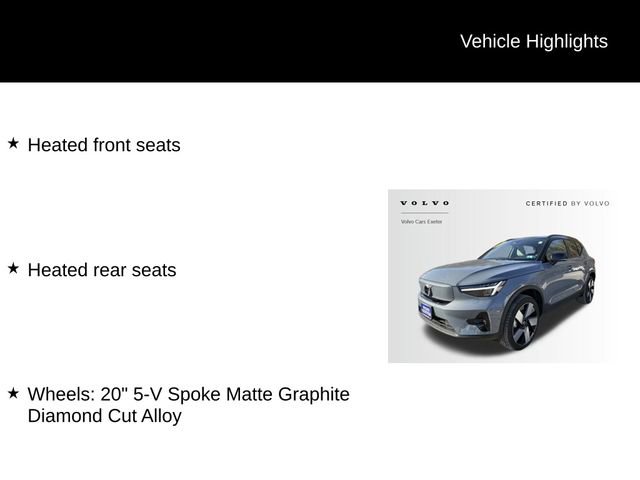 Certified 2023 Volvo XC40 Recharge Ultimate w/ Protection Package Premier image 6