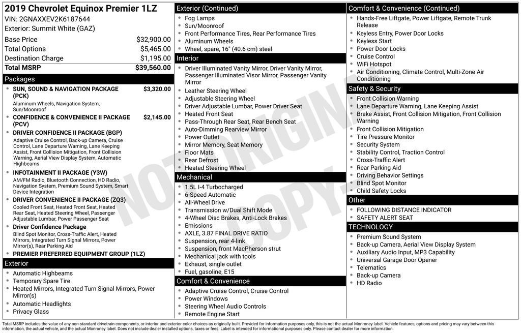 Used 2019 Chevrolet Equinox Premier AWD/4WD image 11