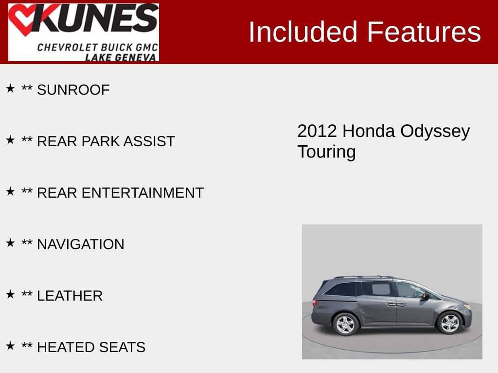 Used 2012 Honda Odyssey Touring image 2