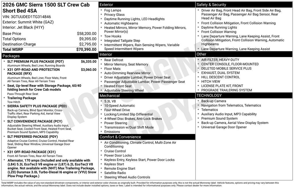 New 2026 GMC Sierra 1500 SLT w/ SLT Premium Plus Package AWD/4WD image 9