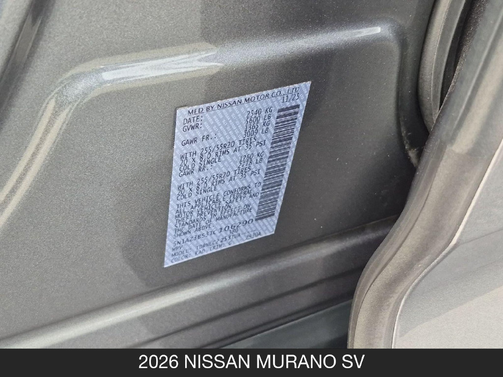 Certified 2026 Nissan Murano SV AWD/4WD image 26