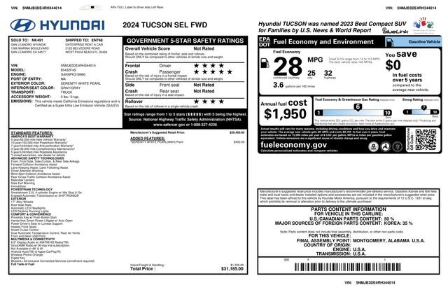 Used 2024 Hyundai Tucson SEL FWD image 16