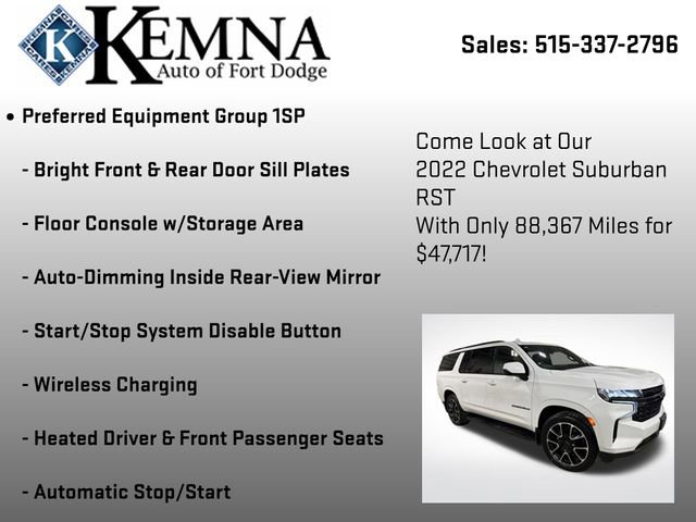 Used 2022 Chevrolet Suburban RST w/ Luxury Package image 13