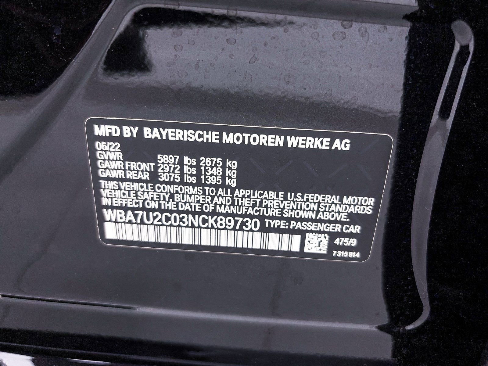 Used 2022 BMW 750i xDrive w/ Luxury Rear Seating Package image 42